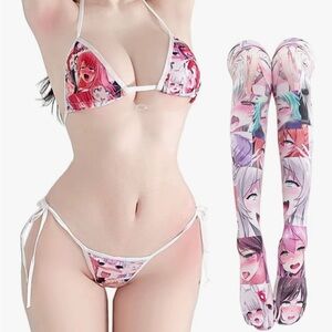 Amazon Anime Print Bikini Set